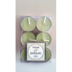 Vela Pequeña Perfumada  Romero y Tomillo, (caja de 6 u) 