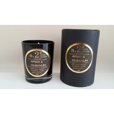 Vela Perfumada en Vaso de Cristal (Ambar y Olibanum)