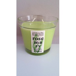 Vela Perfumada en Vaso de Cristal con forma de Maceta (Romero)