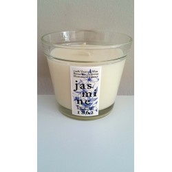 vela Perfumada en Vaso de Cristal con forma de Maceta (Jazmín)