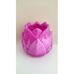 Contenedor para Vela en forma de Flor Envejecida (Lila /Morada)