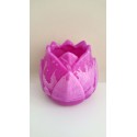 Contenedor para Vela en forma de Flor Envejecida (Lila /Morada)