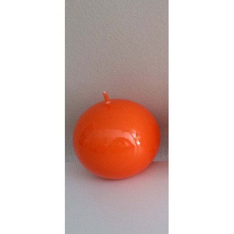 Vela Redonda Brillante sin Olor (Naranja)