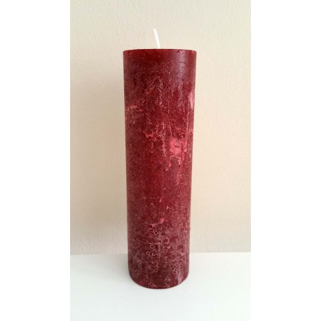 Vela Decorativa Envejecida sin Olor (Granate) Grande