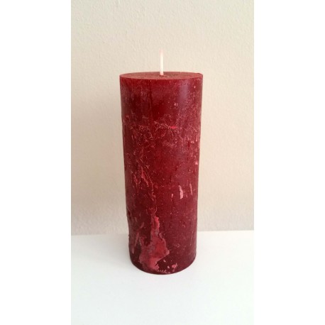 Vela Decorativa Envejecida sin Olor (Granate) Mediana