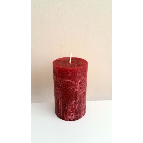 Vela Decorativa Envejecida sin Olor (Granate) Pequeña