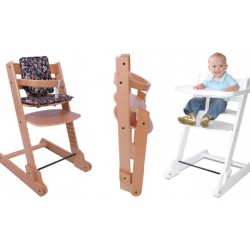 Trona evolutiva plegable de madera de BabyAce