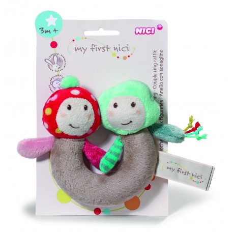 Sonajero de anillo Maila la seta y Kobi 3m+ de My First Nici