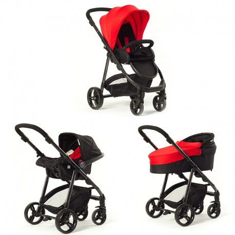 Cochecito Trio Fresh 2.0, color Rojo 2016 de Baby Monsters