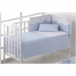 Edredón Cuna 120x60 relleno extraible, est. corazones y ondas de Disbebe