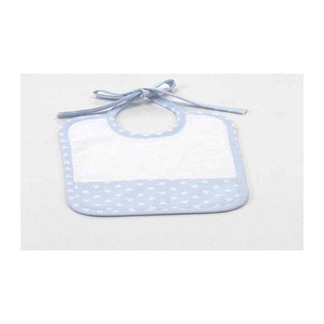 Babero de rizo est. corazones 20x26 de Disbebe.