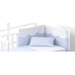 Protector de cuna, est. corazones y ondas de Disbebe