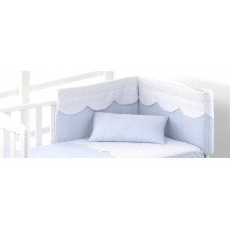 Protector de cuna, est. corazones y ondas de Disbebe