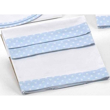 Tríptico de sábanas para minicuna est. corazones de Disbebe