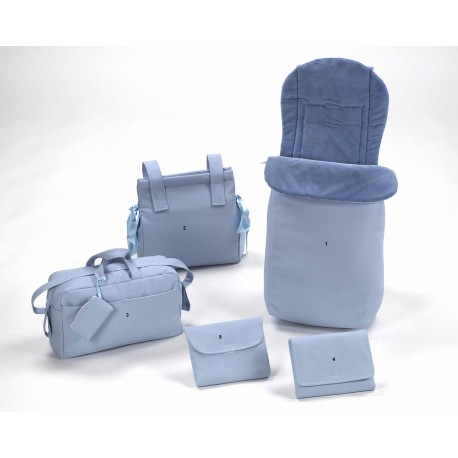 Saco silla paseo en polipiel color celeste de Disbebe