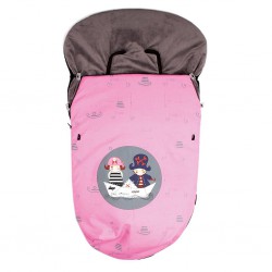 Saco universal para silla de paseo modelo Pirata rosa de Kiwisac