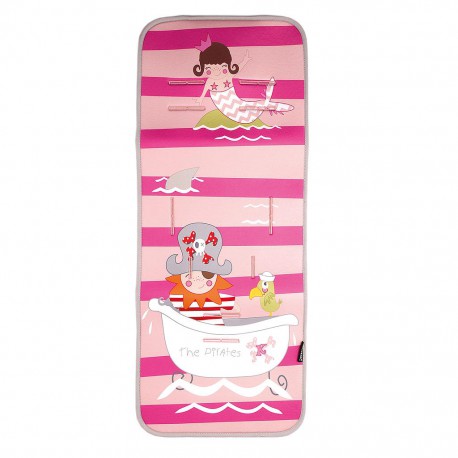 Colchoneta universal para silla de paseo recta El Pirata y la Sirenita de Kiwisac