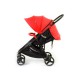 Silla de paseo Compact + set vestidura color rojo de Baby Monsters