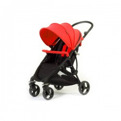 Silla de paseo Compact + set vestidura color rojo de Baby Monsters