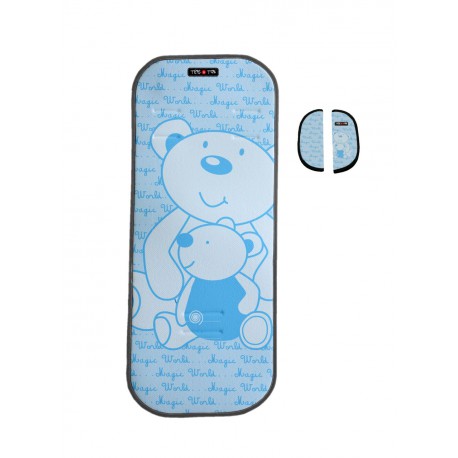 Colchoneta universal para silla de paseo Ositos Celeste de Tris&Ton