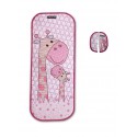 Colchoneta universal para silla de paseo Jirafa Rosa de Tris&Ton