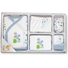 Set textil de regalo nacimiento de 5 piezas azul de Gamberritos