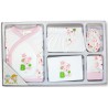 Set textil de regalo nacimiento de 5 piezas rosa de Gamberritos