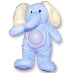 Peluche Elefante con luz y música color azul de Gamberritos