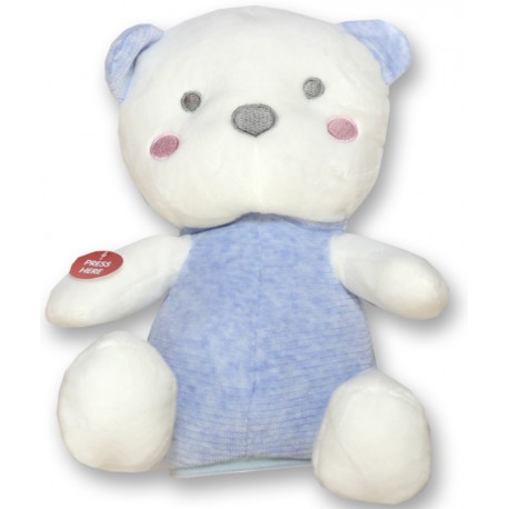 Peluche Oso con luz, música y movimiento color azul de Gamberritos