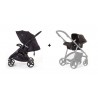 Dúo silla de paseo Compact + grupo 0 + set vestidura color Negro de Baby Monsters