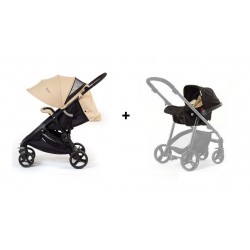 Dúo silla de paseo Compact + grupo 0 + set vestidura color Arena de Baby Monsters