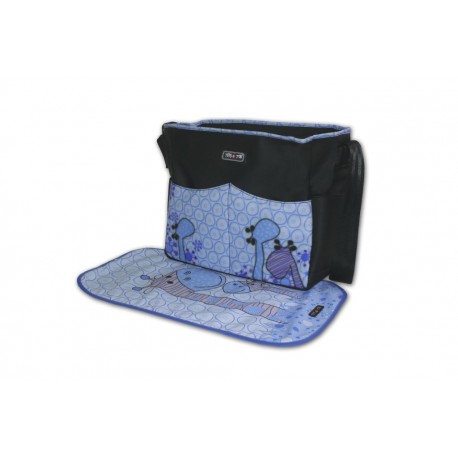 Bolso cambiador modelo Giraffes Celeste de Tris&Ton
